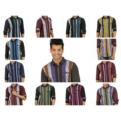 Designer Shirt Cotton (linen Look) Shirt